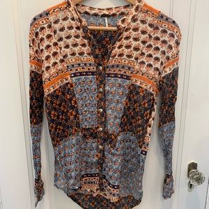 Free People Samba Patchwork Blouse